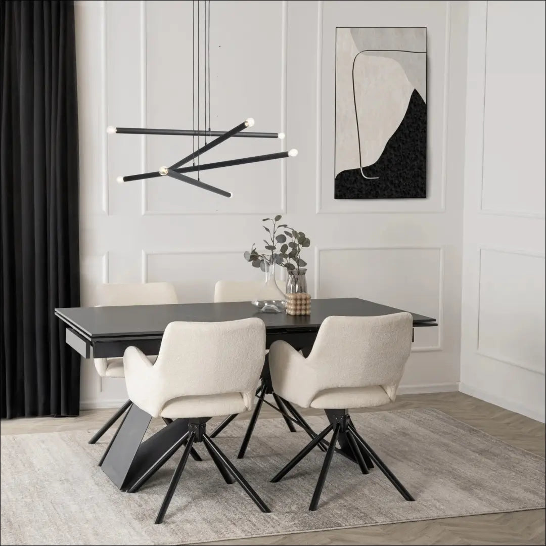 Kėdė su buklė audinio audiniu kreminės spalvos TE843 - €95 Save 15% 50-100, __label:Pristatymas 5-14 d.d., elite,