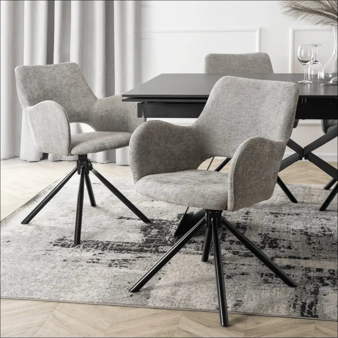 Kėdė su buklė audinio audiniu pilkos spalvos / kreminės TE845 - €95 Save 15% 50-100, __label:Pristatymas 5-14 d.d.,