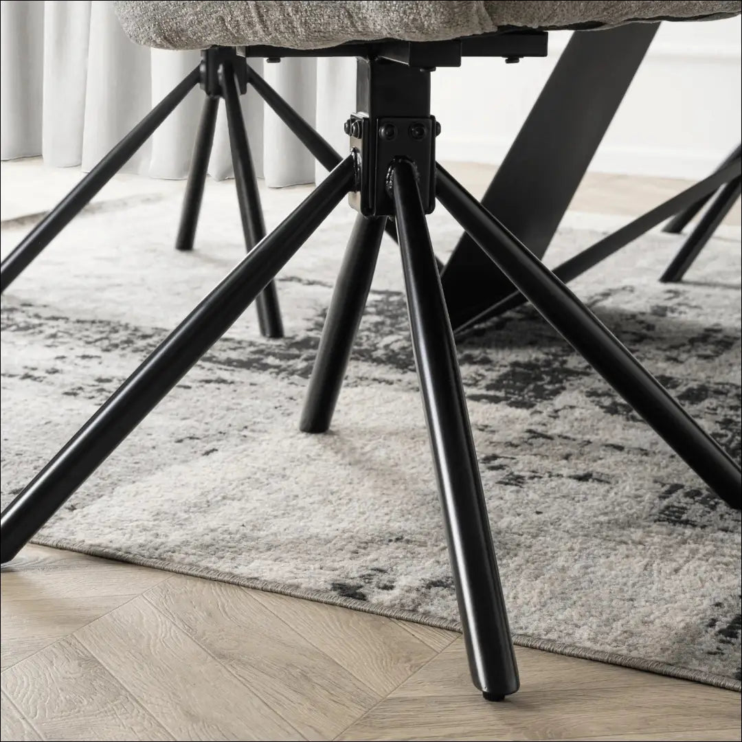 Kėdė su buklė audinio audiniu pilkos spalvos / kreminės TE845 - €95 Save 15% 50-100, __label:Pristatymas 5-14 d.d.,