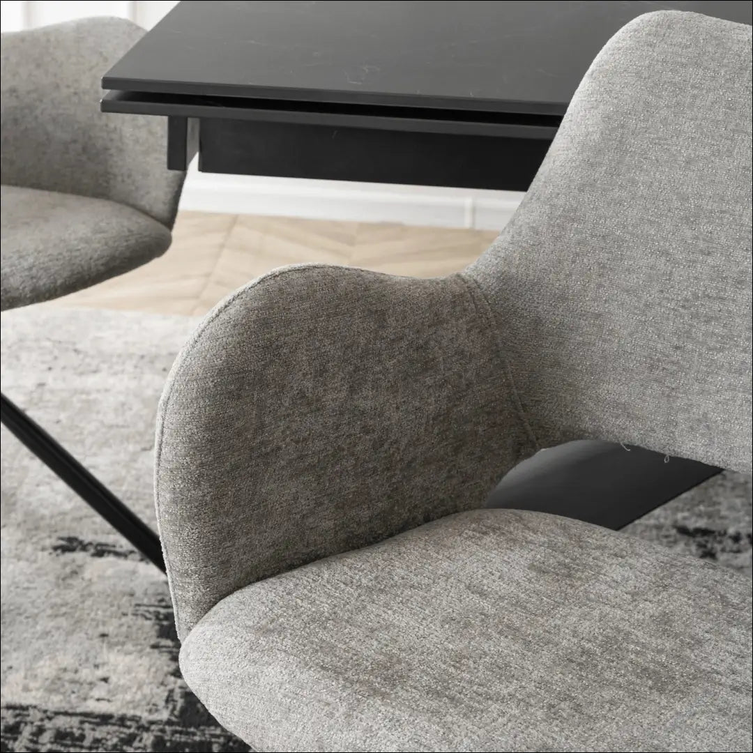 Kėdė su buklė audinio audiniu pilkos spalvos / kreminės TE845 - €95 Save 15% 50-100, __label:Pristatymas 5-14 d.d.,
