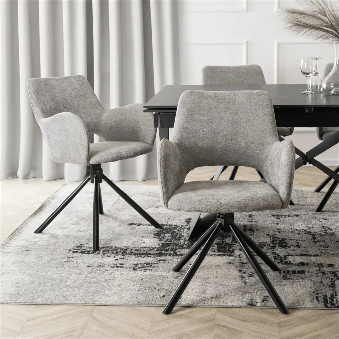 Kėdė su buklė audinio audiniu pilkos spalvos / kreminės TE845 - €95 Save 15% 50-100, __label:Pristatymas 5-14 d.d.,