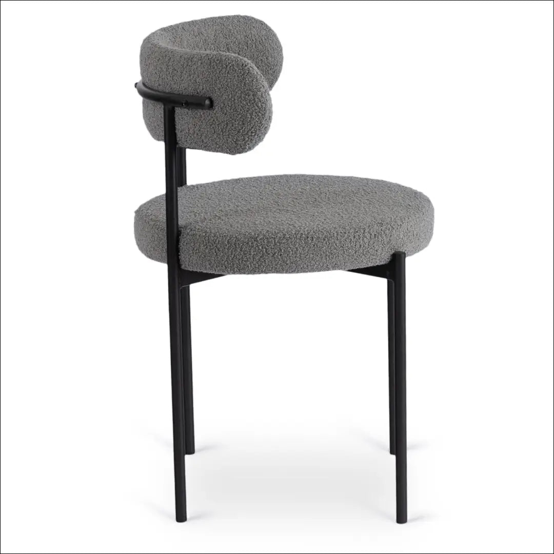 Kėdė su buklė audinio audiniu pilkos spalvos TE912 - €59 Save 15% 50-100, __label:Pristatymas 5-14 d.d., elite,
