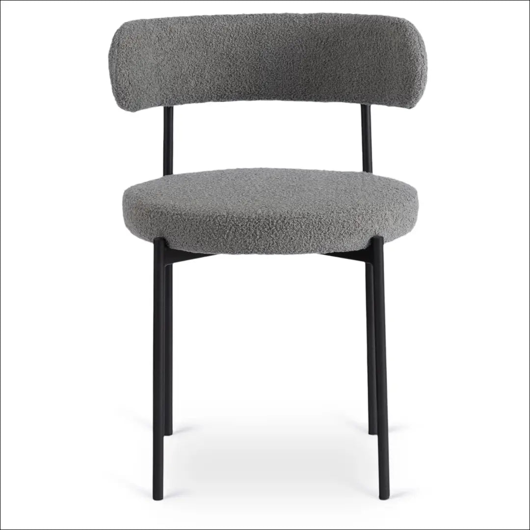 Kėdė su buklė audinio audiniu pilkos spalvos TE912 - €59 Save 15% 50-100, __label:Pristatymas 5-14 d.d., elite,