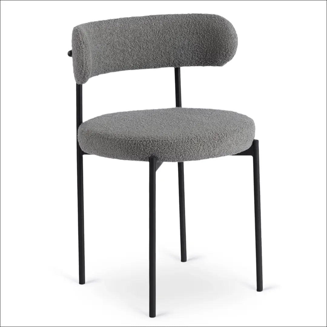 Kėdė su buklė audinio audiniu pilkos spalvos TE912 - €59 Save 15% 50-100, __label:Pristatymas 5-14 d.d., elite,