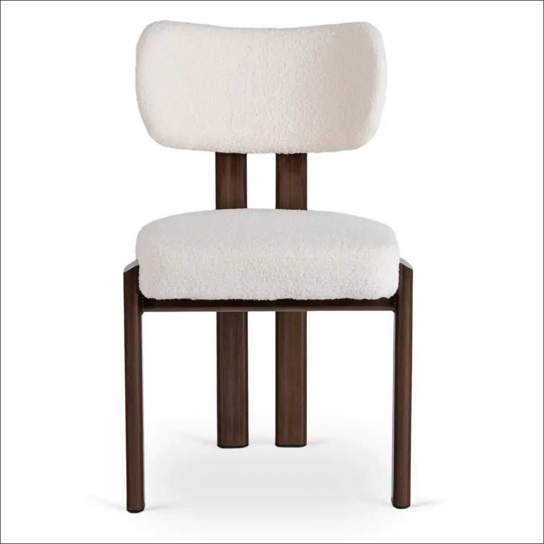 Kėdė su buklė audinio audiniu riešuto spalvos / kreminės TE864 - €66 Save 15% 50-100, __label:Pristatymas 5-14 d.d.,