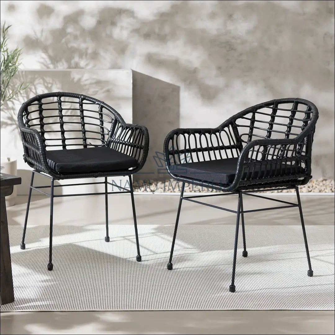 Kėdė su paminkštinimu VI985 - €54 Save 50% 50-100, __label:Pristatymas 1-2 d.d., color-juoda, kedes-valgomojo, lauko