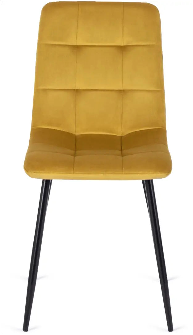 Kėdė su veliūro audiniu garstyčių spalvos TE046 - €35 Save 15% 25-50, __label:Pristatymas 5-14 d.d., elite, Krzesła,