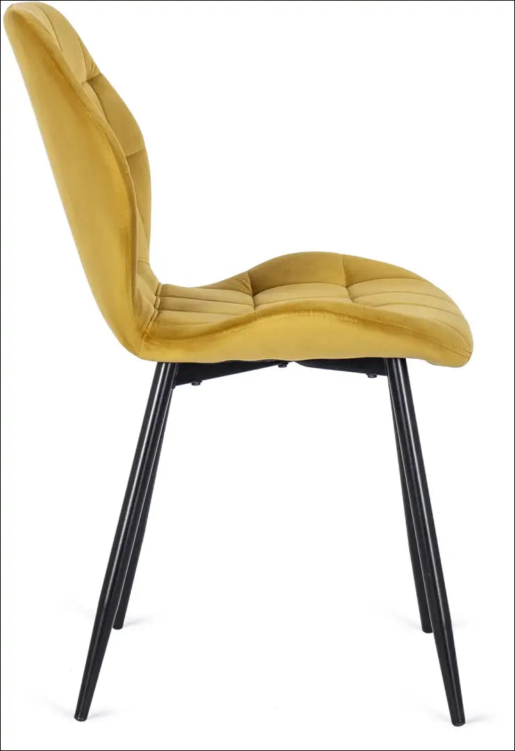 Kėdė su veliūro audiniu garstyčių spalvos TE068 - €47 Save 15% 25-50, __label:Pristatymas 5-14 d.d., elite,
