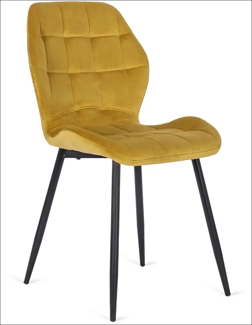 Kėdė su veliūro audiniu garstyčių spalvos TE068 - €47 Save 15% 25-50, __label:Pristatymas 5-14 d.d., elite,