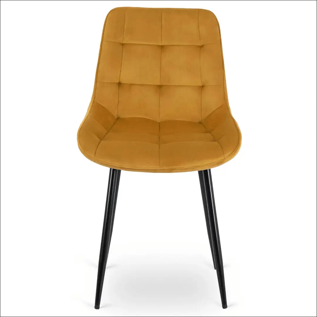 Kėdė su veliūro audiniu garstyčių spalvos TE798 - €42 Save 15% 25-50, __label:Pristatymas 5-14 d.d., elite,