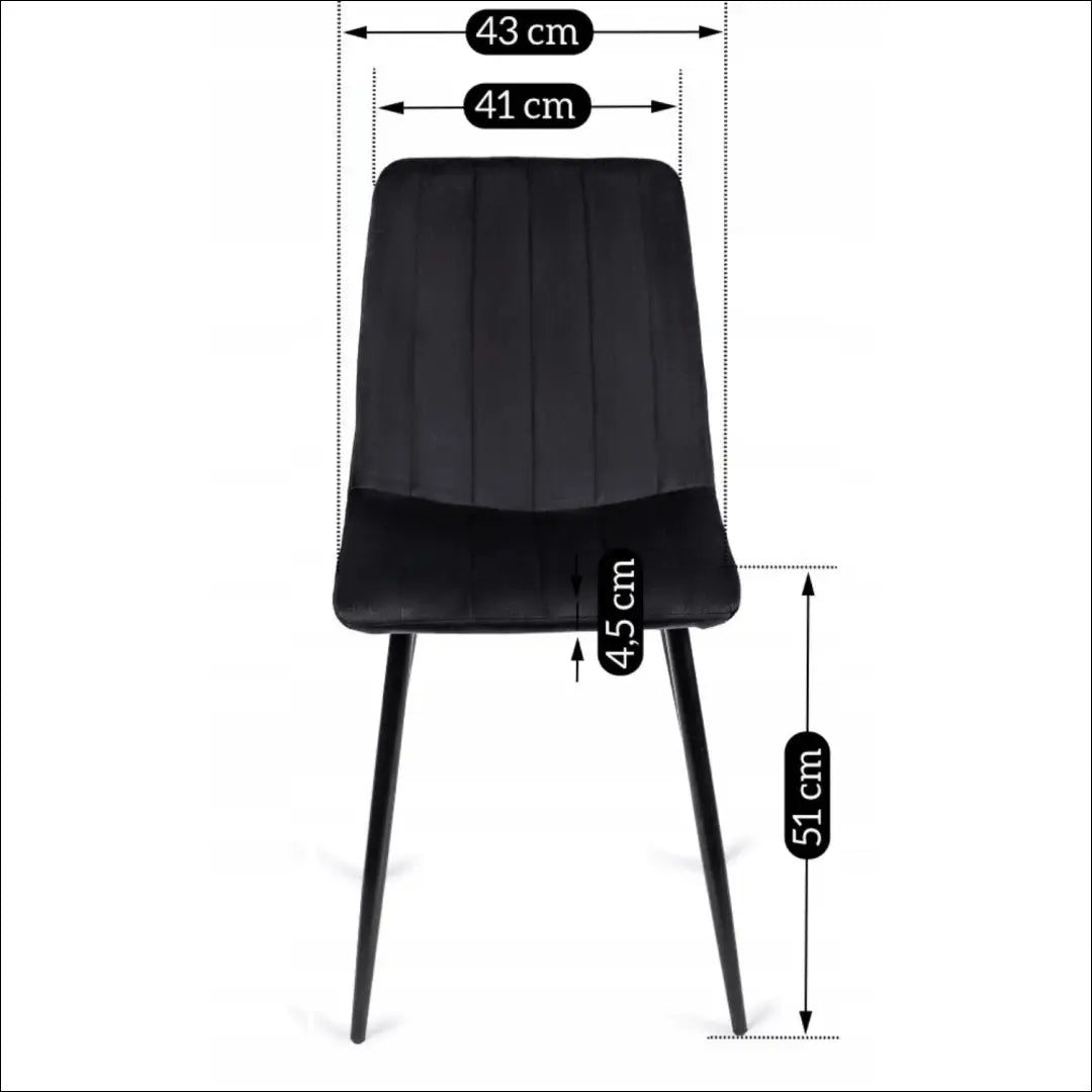 Kėdė su veliūro audiniu juodos spalvos TE010 - €33 Save 15% 25-50, __label:Pristatymas 5-14 d.d., elite, Krzesła,