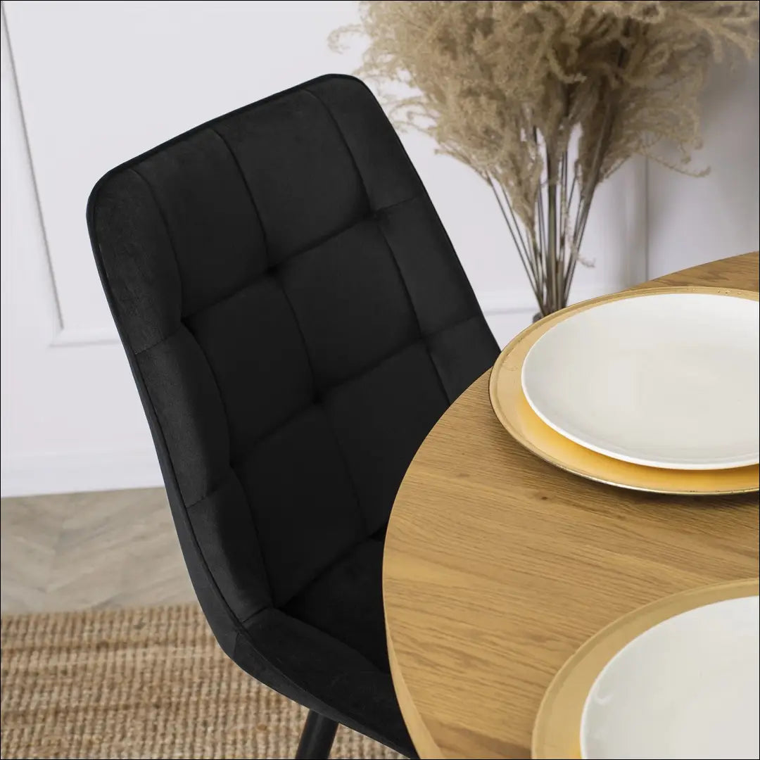 Kėdė su veliūro audiniu juodos spalvos TE012 - €42 Save 15% 25-50, __label:Pristatymas 5-14 d.d., elite, spalva-juoda,