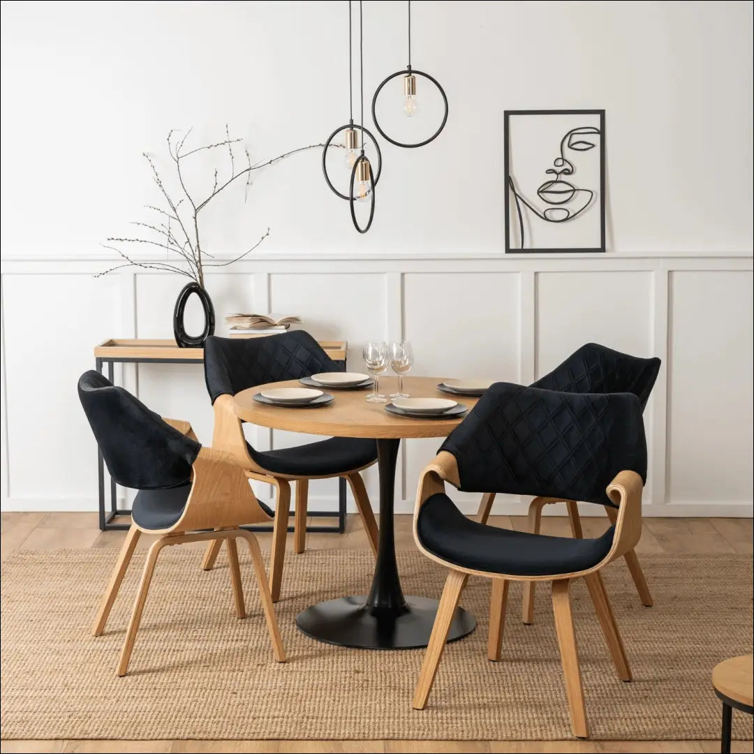 Kėdė su veliūro audiniu juodos spalvos TE022 - €159 Save 15% 100-200, __label:Pristatymas 5-14 d.d., elite, Krzesła,