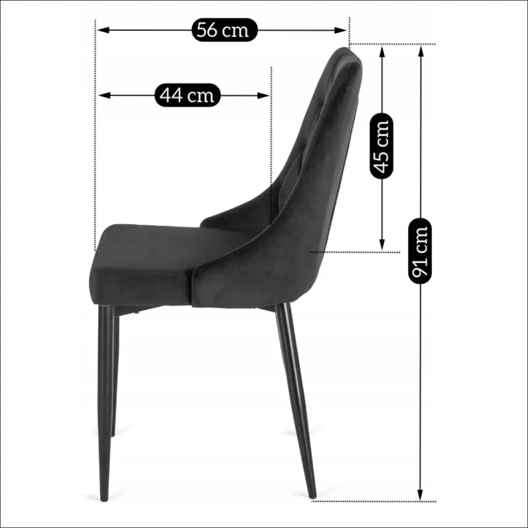 Kėdė su veliūro audiniu juodos spalvos TE027 - €49 Save 15% 25-50, __label:Pristatymas 5-14 d.d., elite, Krzesła,