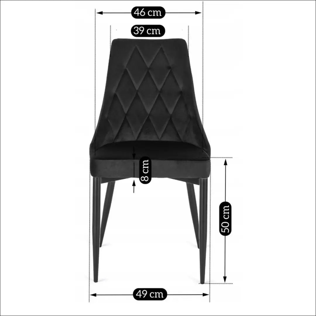 Kėdė su veliūro audiniu juodos spalvos TE027 - €49 Save 15% 25-50, __label:Pristatymas 5-14 d.d., elite, Krzesła,