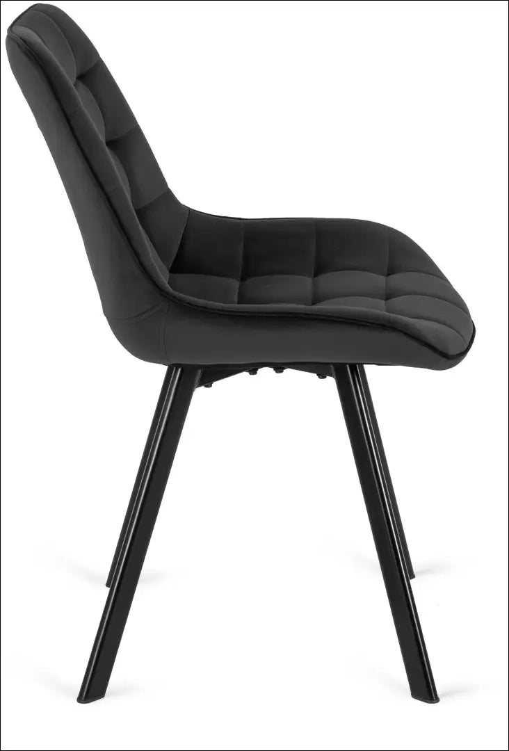 Kėdė su veliūro audiniu juodos spalvos TE037 - €52 Save 15% 50-100, __label:Pristatymas 5-14 d.d., elite, Krzesła,
