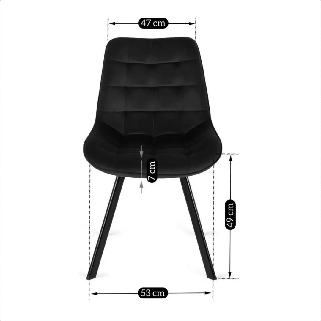 Kėdė su veliūro audiniu juodos spalvos TE037 - €52 Save 15% 50-100, __label:Pristatymas 5-14 d.d., elite, Krzesła,