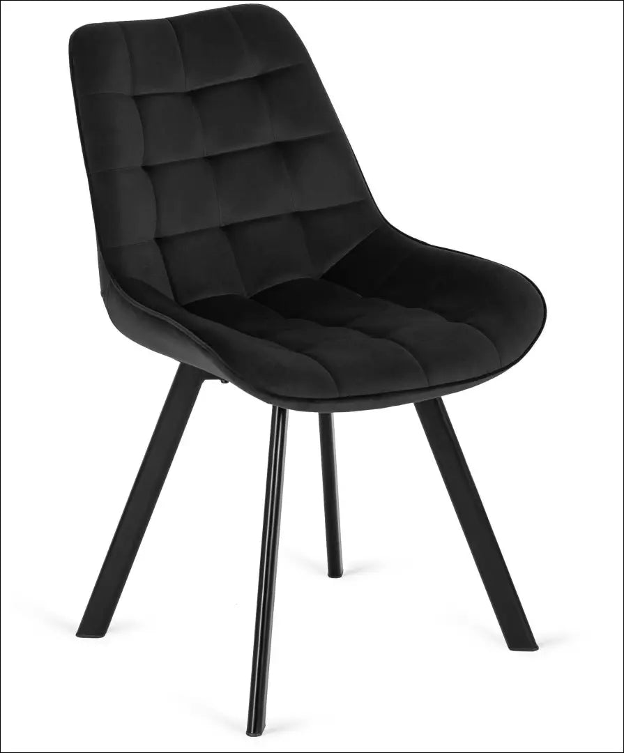 Kėdė su veliūro audiniu juodos spalvos TE037 - €52 Save 15% 50-100, __label:Pristatymas 5-14 d.d., elite, Krzesła,