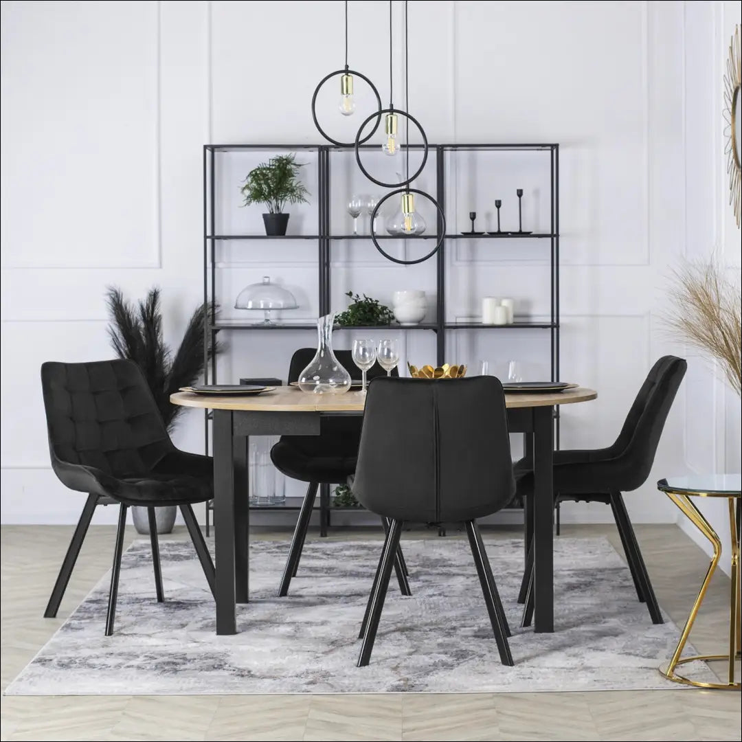 Kėdė su veliūro audiniu juodos spalvos TE037 - €52 Save 15% 50-100, __label:Pristatymas 5-14 d.d., elite, Krzesła,