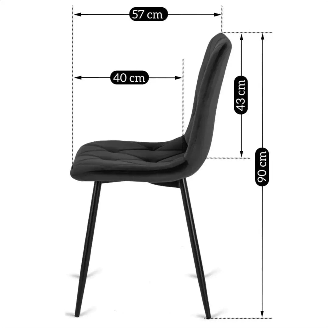 Kėdė su veliūro audiniu juodos spalvos TE050 - €38 Save 20% 25-50, __label:Pristatymas 5-14 d.d., elite, Krzesła,