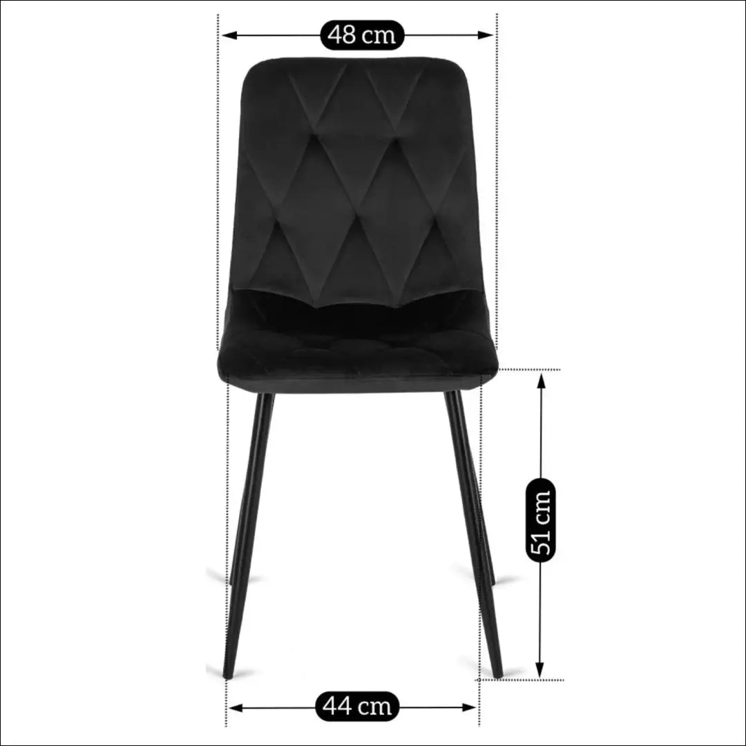Kėdė su veliūro audiniu juodos spalvos TE050 - €38 Save 20% 25-50, __label:Pristatymas 5-14 d.d., elite, Krzesła,