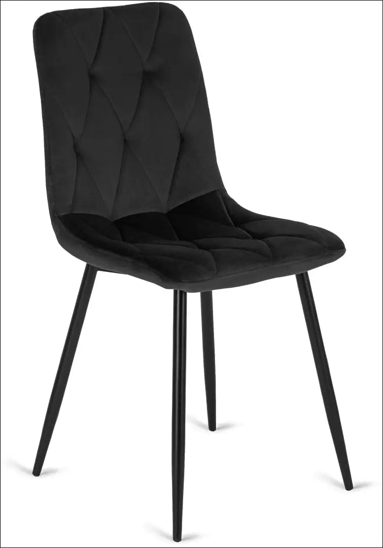 Kėdė su veliūro audiniu juodos spalvos TE050 - €38 Save 20% 25-50, __label:Pristatymas 5-14 d.d., elite, Krzesła,