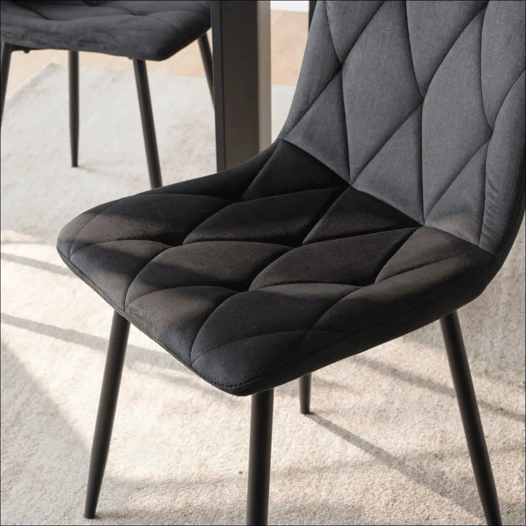 Kėdė su veliūro audiniu juodos spalvos TE050 - €38 Save 20% 25-50, __label:Pristatymas 5-14 d.d., elite, Krzesła,