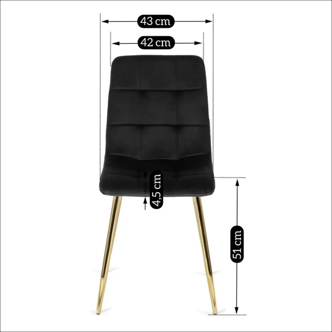 Kėdė su veliūro audiniu juodos spalvos TE054 - €41 Save 15% 25-50, __label:Pristatymas 5-14 d.d., elite, Krzesła,