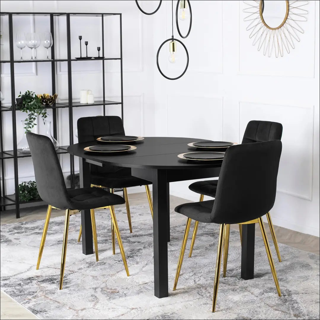 Kėdė su veliūro audiniu juodos spalvos TE054 - €41 Save 15% 25-50, __label:Pristatymas 5-14 d.d., elite, Krzesła,
