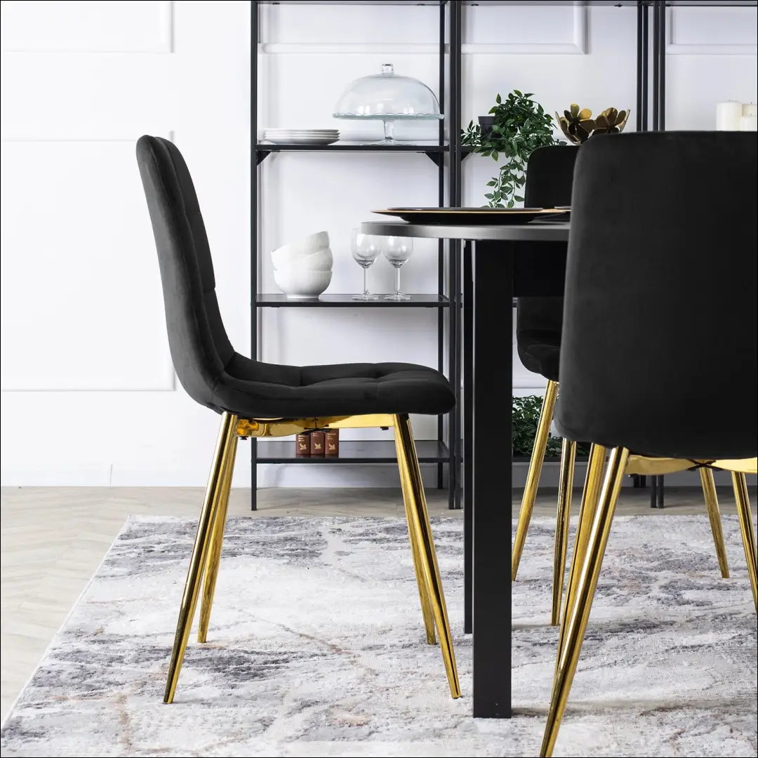 Kėdė su veliūro audiniu juodos spalvos TE054 - €41 Save 15% 25-50, __label:Pristatymas 5-14 d.d., elite, Krzesła,