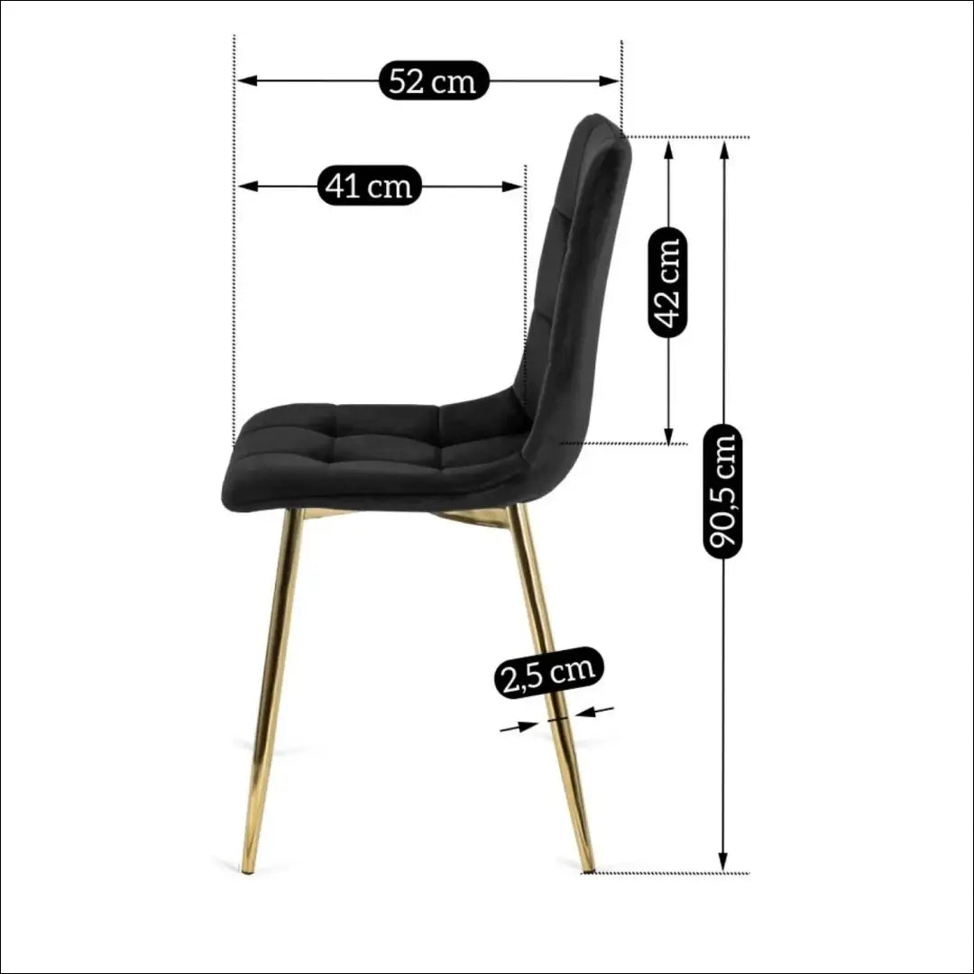 Kėdė su veliūro audiniu juodos spalvos TE054 - €41 Save 15% 25-50, __label:Pristatymas 5-14 d.d., elite, Krzesła,