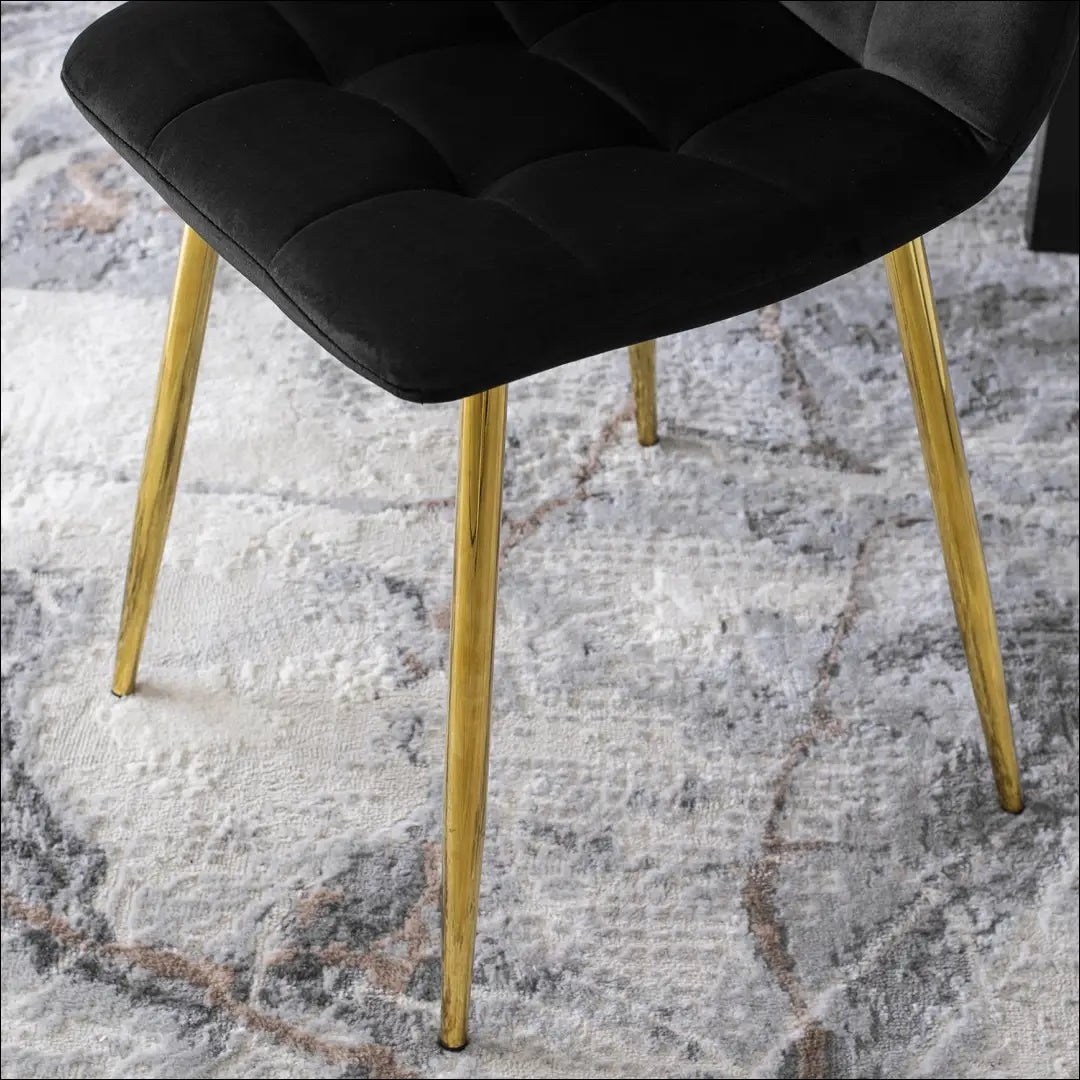 Kėdė su veliūro audiniu juodos spalvos TE054 - €41 Save 15% 25-50, __label:Pristatymas 5-14 d.d., elite, Krzesła,