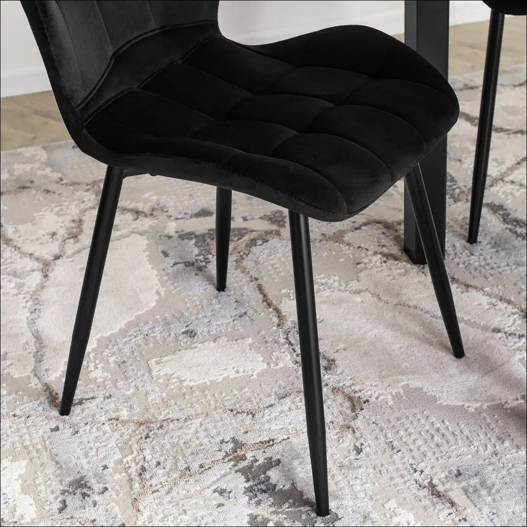 Kėdė su veliūro audiniu juodos spalvos TE069 - €47 Save 15% 25-50, __label:Pristatymas 5-14 d.d., elite, spalva-juoda,