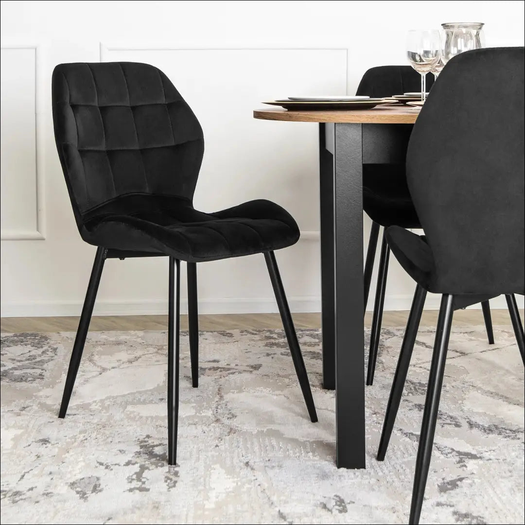 Kėdė su veliūro audiniu juodos spalvos TE069 - €47 Save 15% 25-50, __label:Pristatymas 5-14 d.d., elite, spalva-juoda,