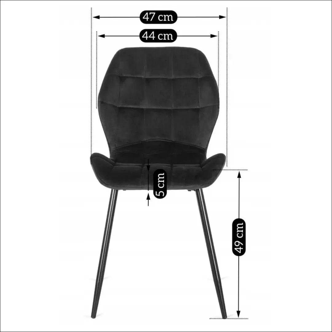 Kėdė su veliūro audiniu juodos spalvos TE069 - €47 Save 15% 25-50, __label:Pristatymas 5-14 d.d., elite, spalva-juoda,