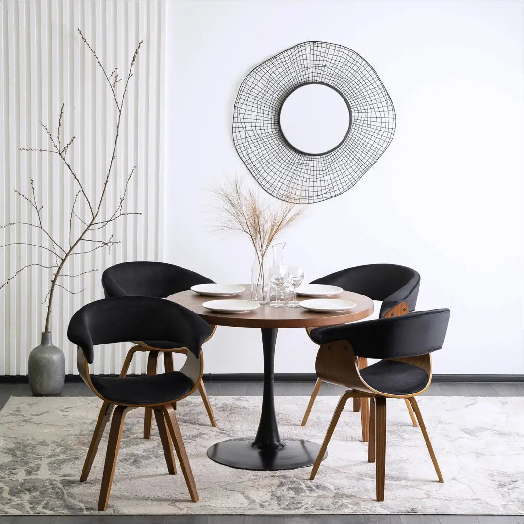 Kėdė su veliūro audiniu juodos spalvos TE190 - €134 Save 15% 100-200, __label:Pristatymas 5-14 d.d., elite, Krzesła,