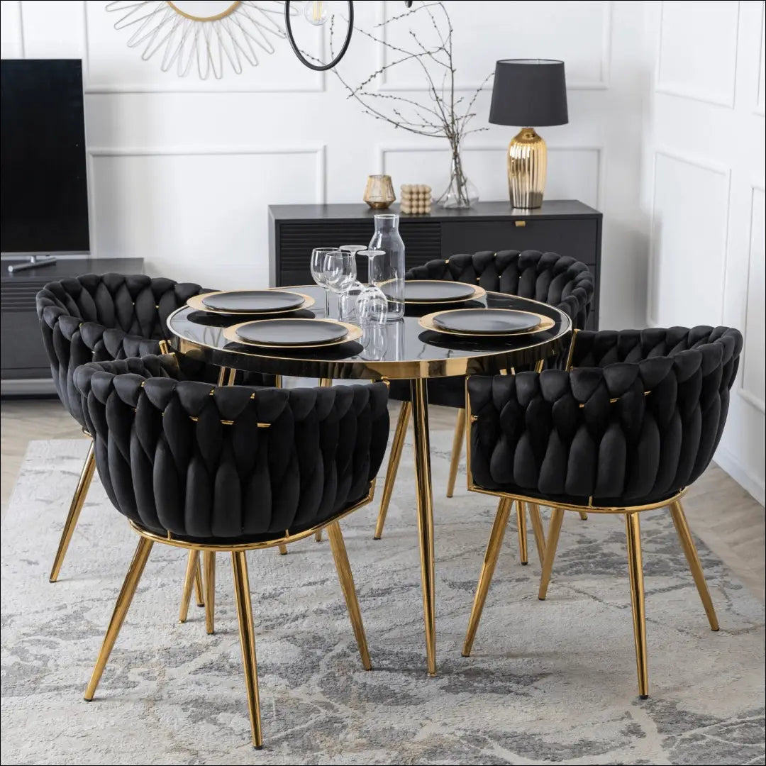 Kėdė su veliūro audiniu juodos spalvos TE390 - €109 Save 15% 100-200, __label:Pristatymas 5-14 d.d., elite, Krzesła,