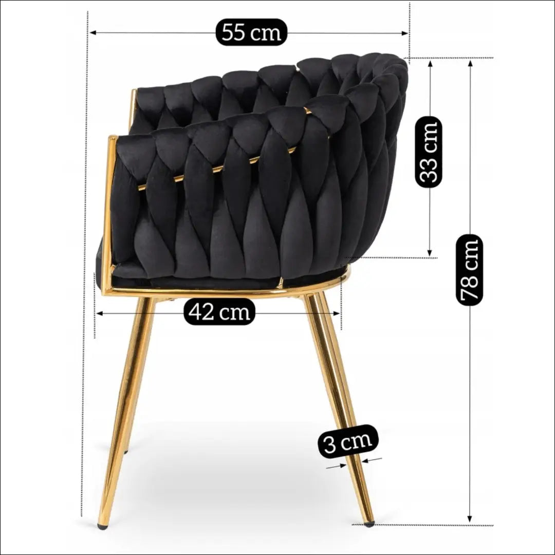 Kėdė su veliūro audiniu juodos spalvos TE390 - €109 Save 15% 100-200, __label:Pristatymas 5-14 d.d., elite, Krzesła,