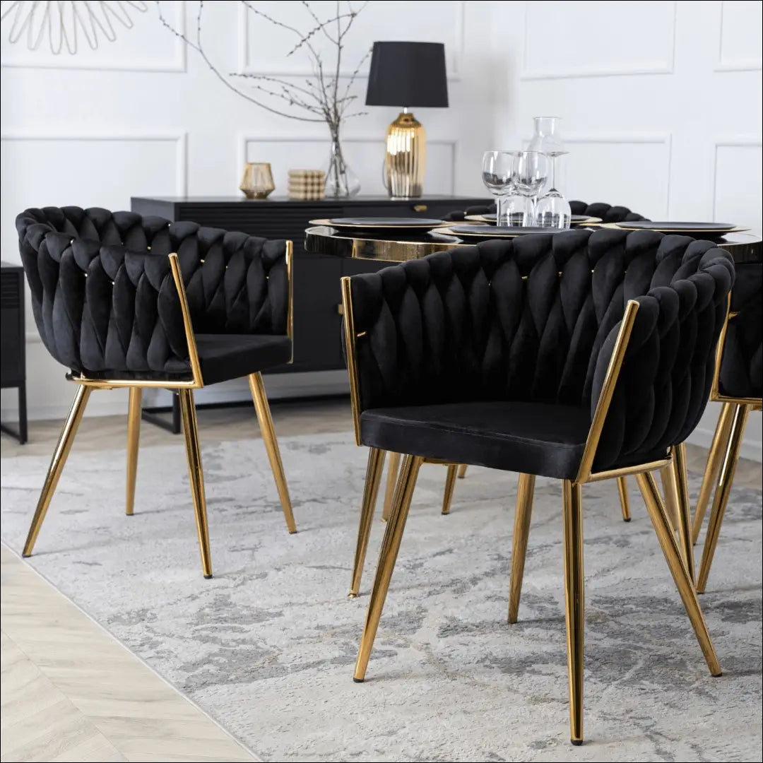 Kėdė su veliūro audiniu juodos spalvos TE390 - €109 Save 15% 100-200, __label:Pristatymas 5-14 d.d., elite, Krzesła,