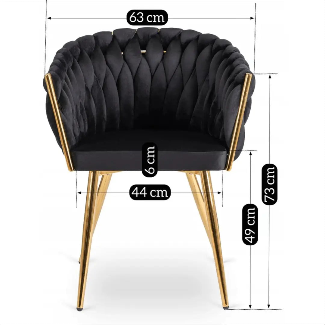 Kėdė su veliūro audiniu juodos spalvos TE390 - €109 Save 15% 100-200, __label:Pristatymas 5-14 d.d., elite, Krzesła,
