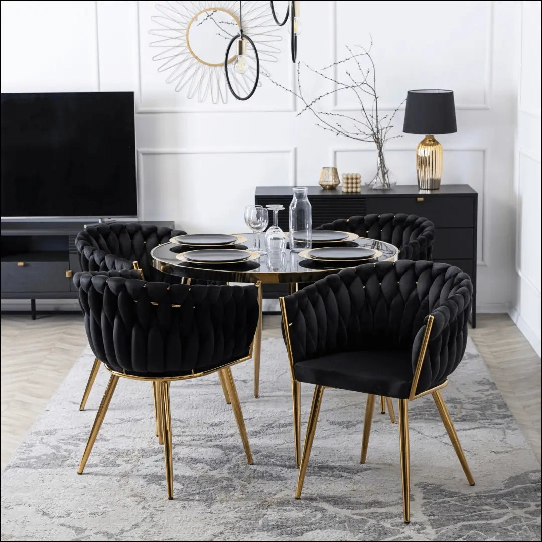 Kėdė su veliūro audiniu juodos spalvos TE390 - €109 Save 15% 100-200, __label:Pristatymas 5-14 d.d., elite, Krzesła,