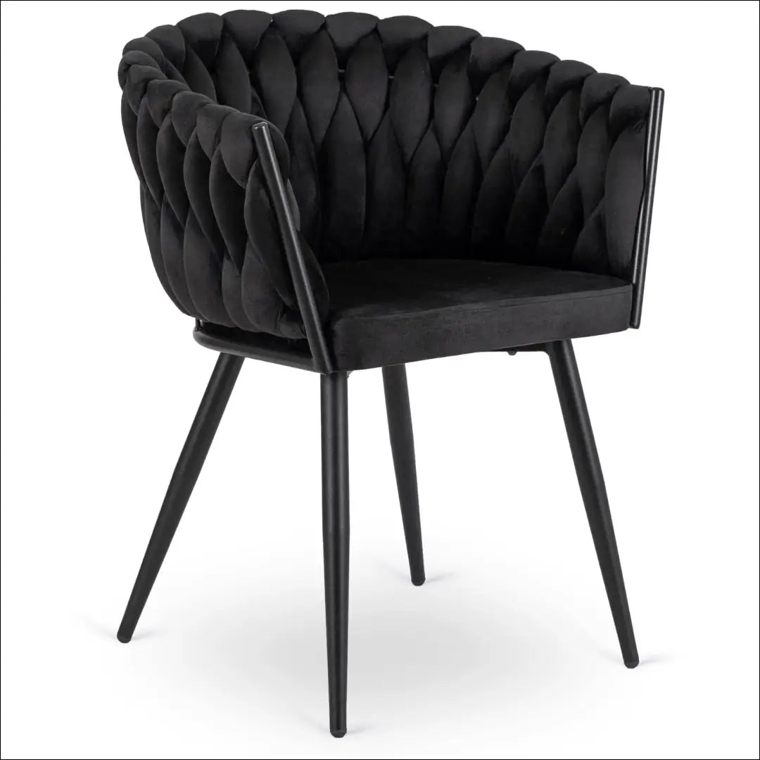 Kėdė su veliūro audiniu juodos spalvos TE393 - €97 Save 15% 50-100, __label:Pristatymas 5-14 d.d., elite, Krzesła,