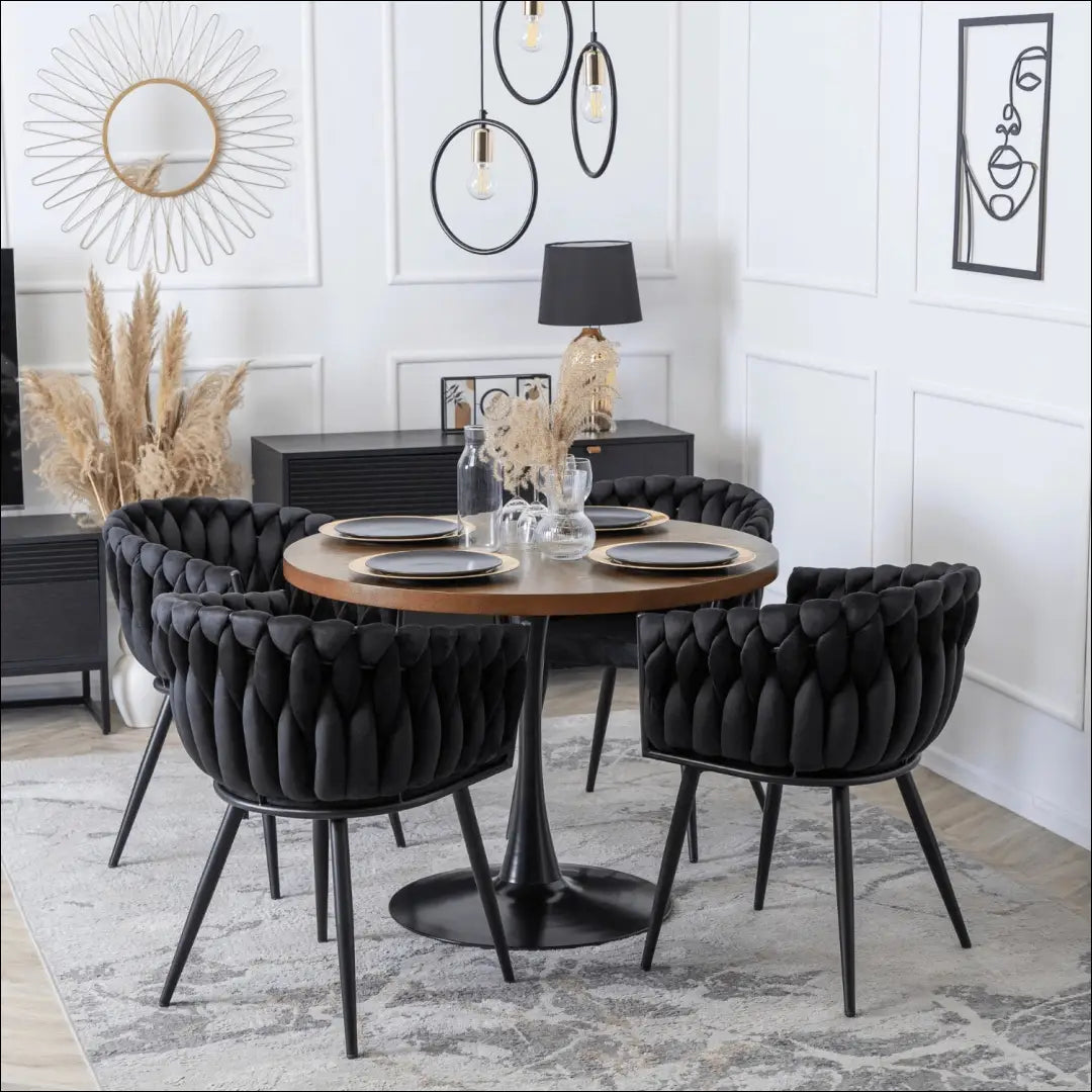 Kėdė su veliūro audiniu juodos spalvos TE393 - €97 Save 15% 50-100, __label:Pristatymas 5-14 d.d., elite, Krzesła,