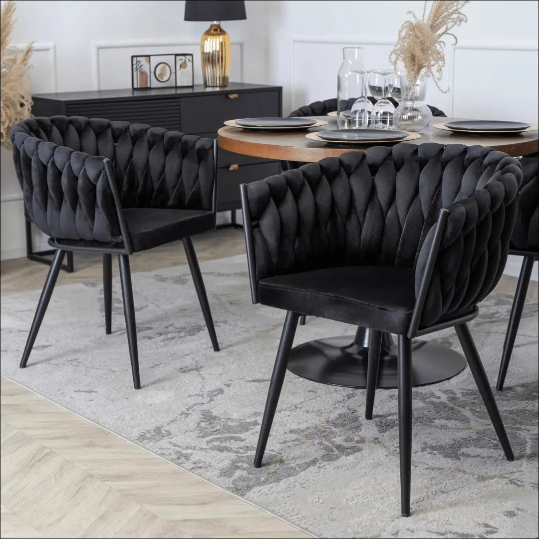 Kėdė su veliūro audiniu juodos spalvos TE393 - €97 Save 15% 50-100, __label:Pristatymas 5-14 d.d., elite, Krzesła,