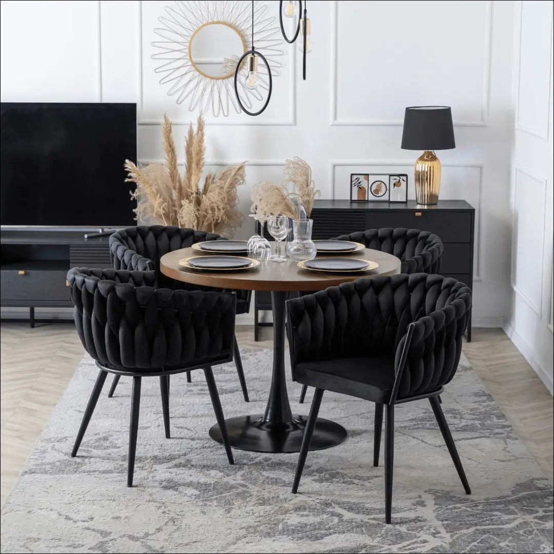 Kėdė su veliūro audiniu juodos spalvos TE393 - €97 Save 15% 50-100, __label:Pristatymas 5-14 d.d., elite, Krzesła,