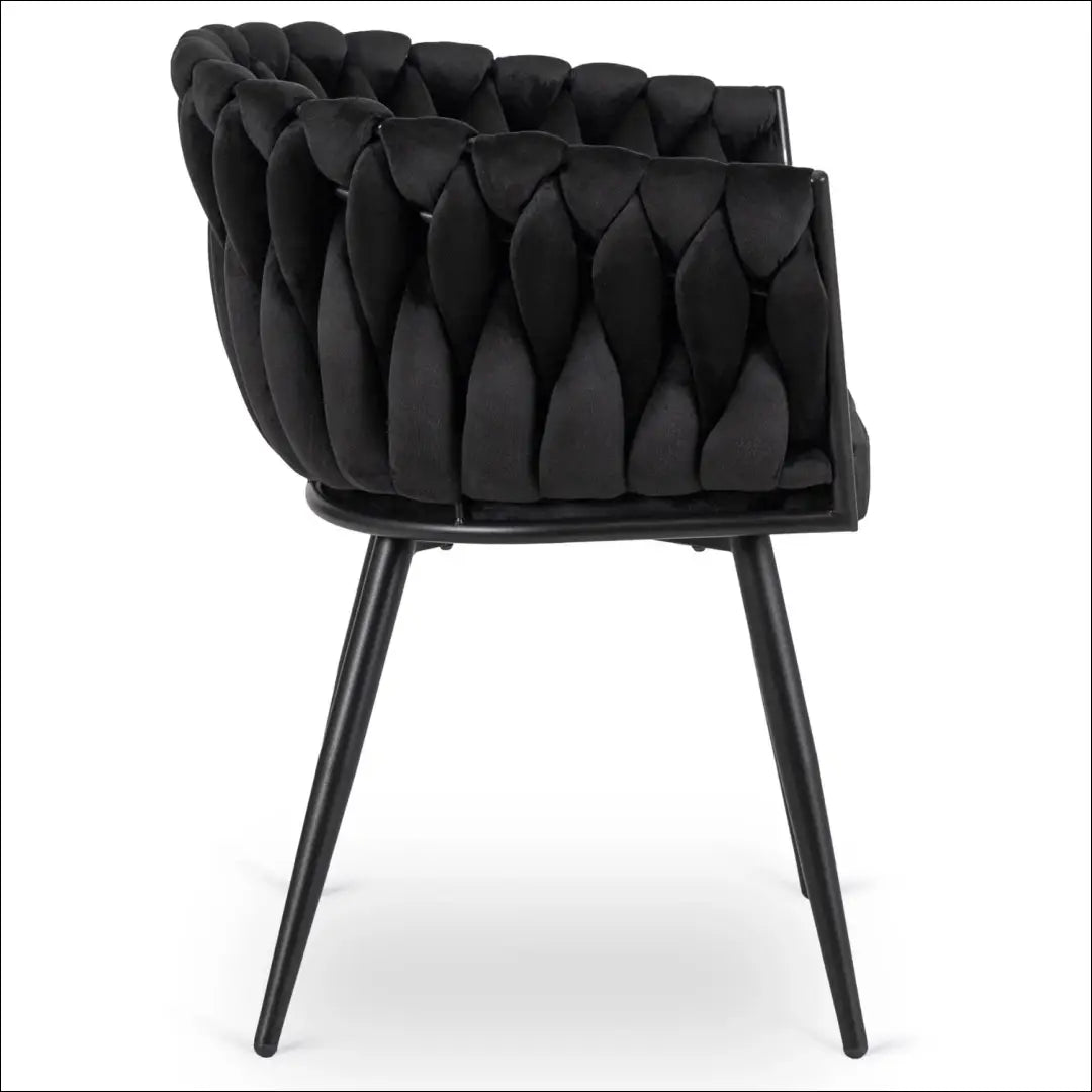 Kėdė su veliūro audiniu juodos spalvos TE393 - €97 Save 15% 50-100, __label:Pristatymas 5-14 d.d., elite, Krzesła,