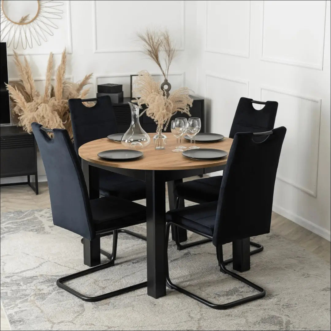Kėdė su veliūro audiniu juodos spalvos TE450 - €54 Save 15% 50-100, __label:Pristatymas 5-14 d.d., elite, Krzesła,