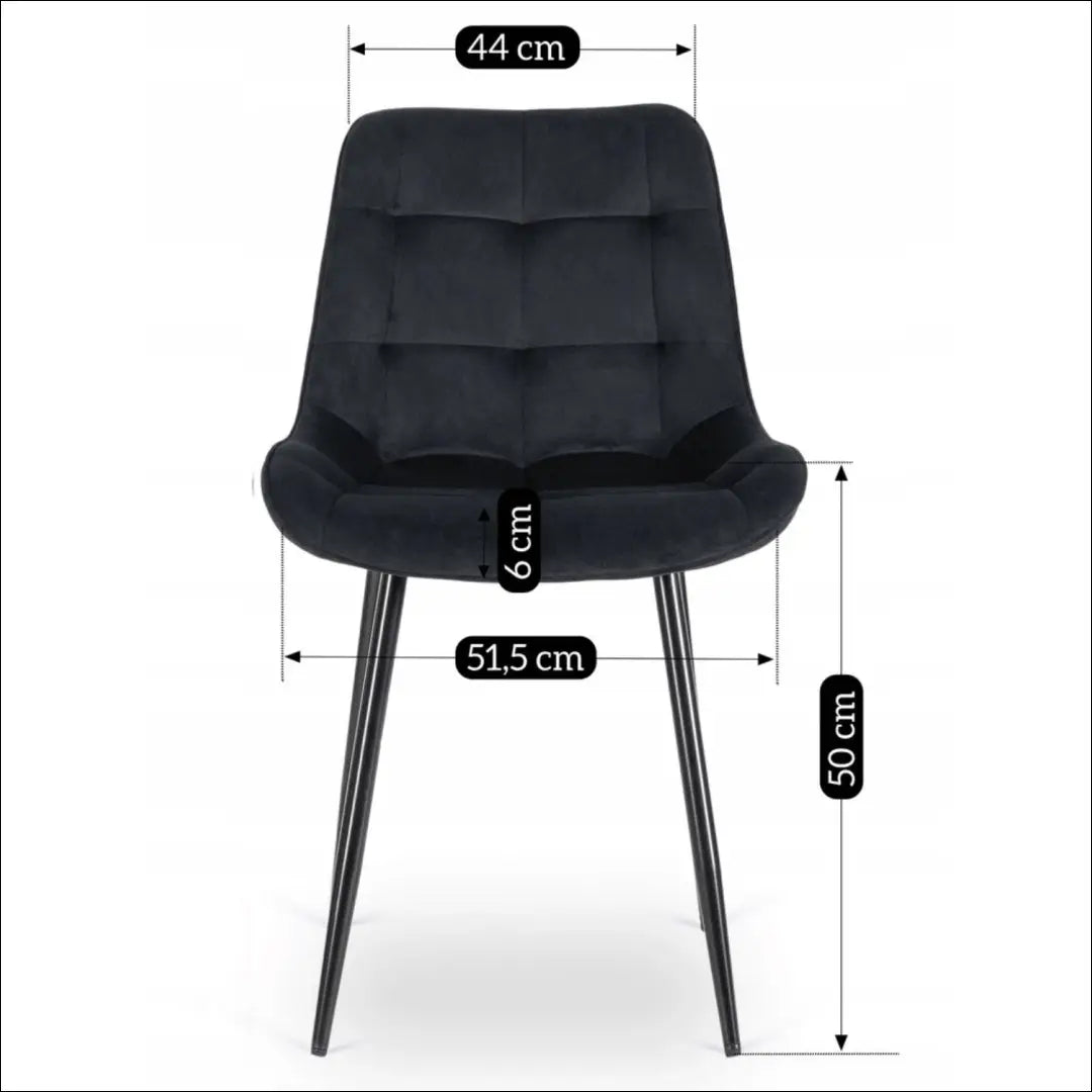 Kėdė su veliūro audiniu juodos spalvos TE467 - €43 Save 15% 25-50, __label:Pristatymas 5-14 d.d., elite, spalva-juoda,
