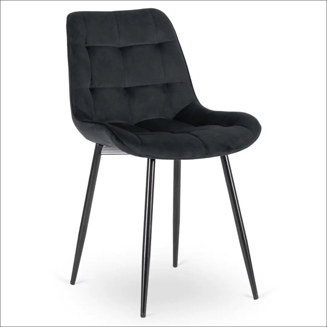 Kėdė su veliūro audiniu juodos spalvos TE467 - €43 Save 15% 25-50, __label:Pristatymas 5-14 d.d., elite, spalva-juoda,