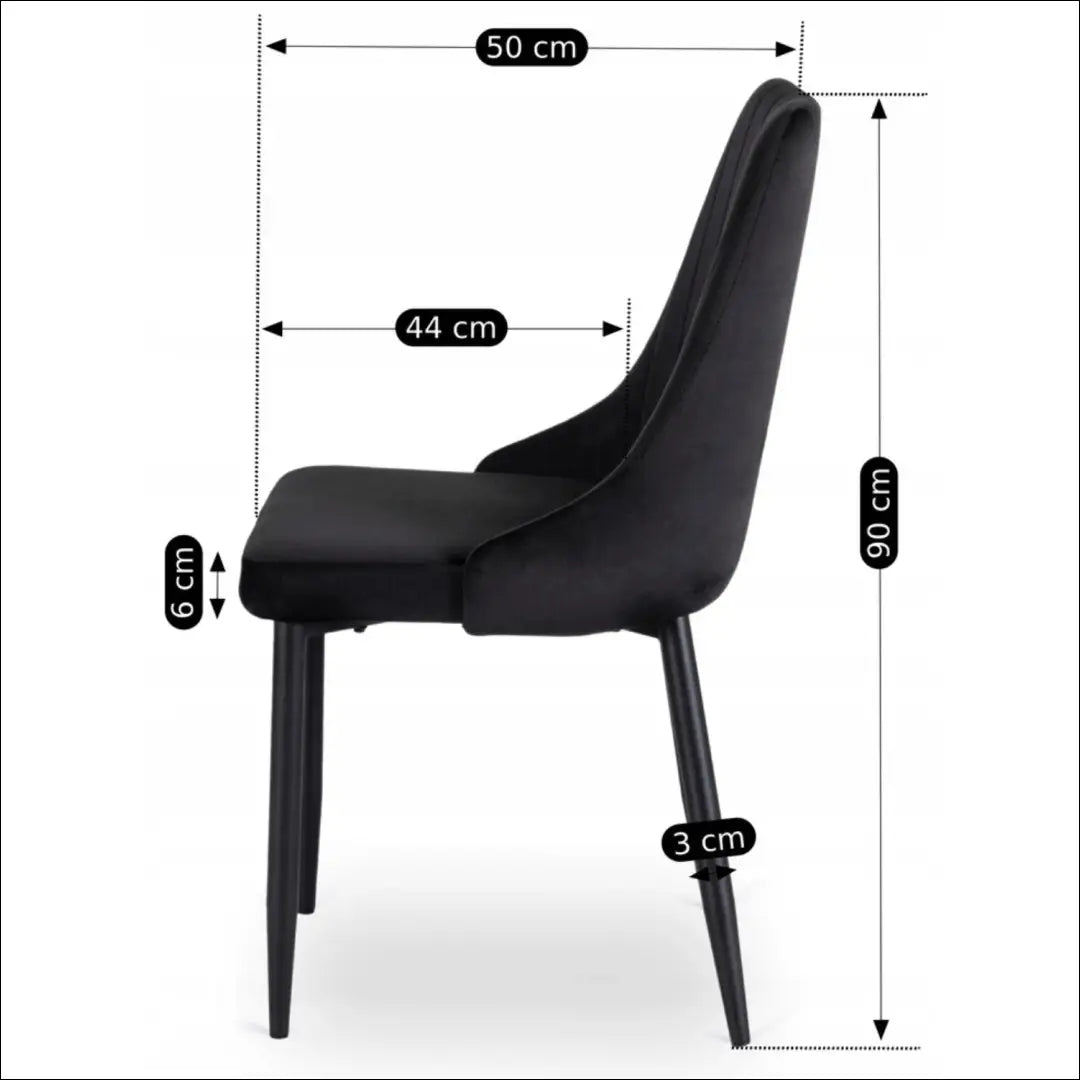 Kėdė su veliūro audiniu juodos spalvos TE553 - €51 Save 15% 50-100, __label:Pristatymas 5-14 d.d., elite, spalva-juoda,
